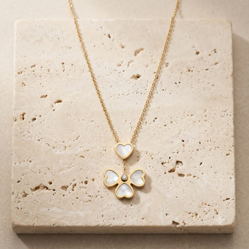 White Heart Stainless Steel Pendant