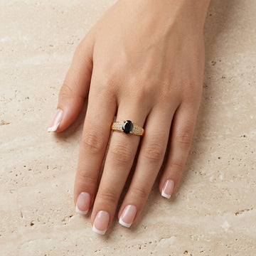 Zircon Rings Oval/Circle Layered