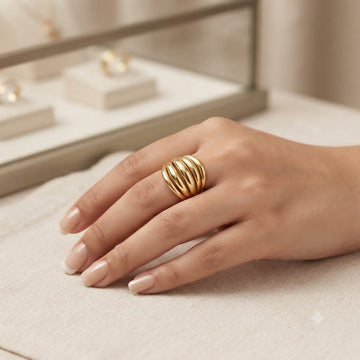 Elegant Stainless Steel Layered Ring